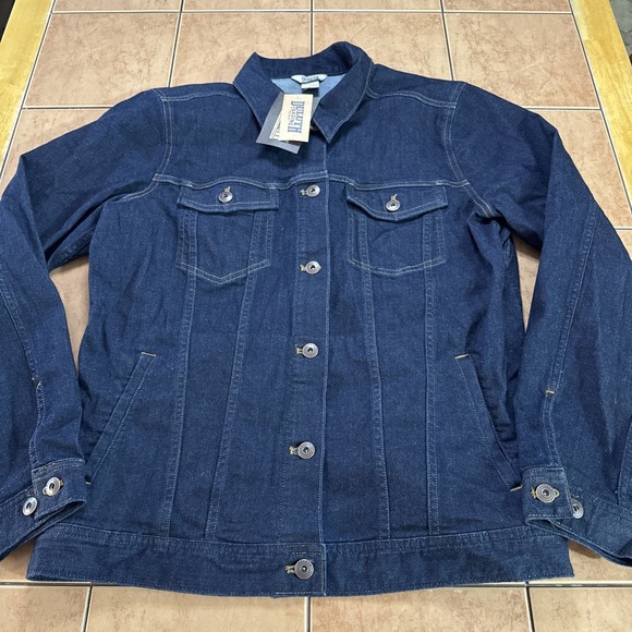 Duluth Trading Co. Jackets & Blazers - Duluth Trading Women's Blue Daily Blue Denim Jean Jacket Sz Large New with Tags